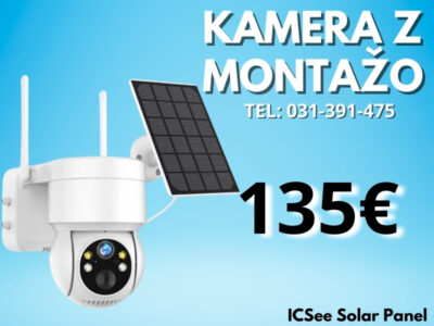 ICSee Solar Panel Kamera z montažo