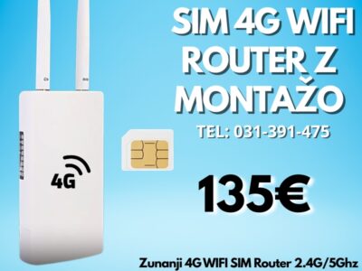Zunanji SIM 4G WIFI Router 2.4G/5Ghz z montažo